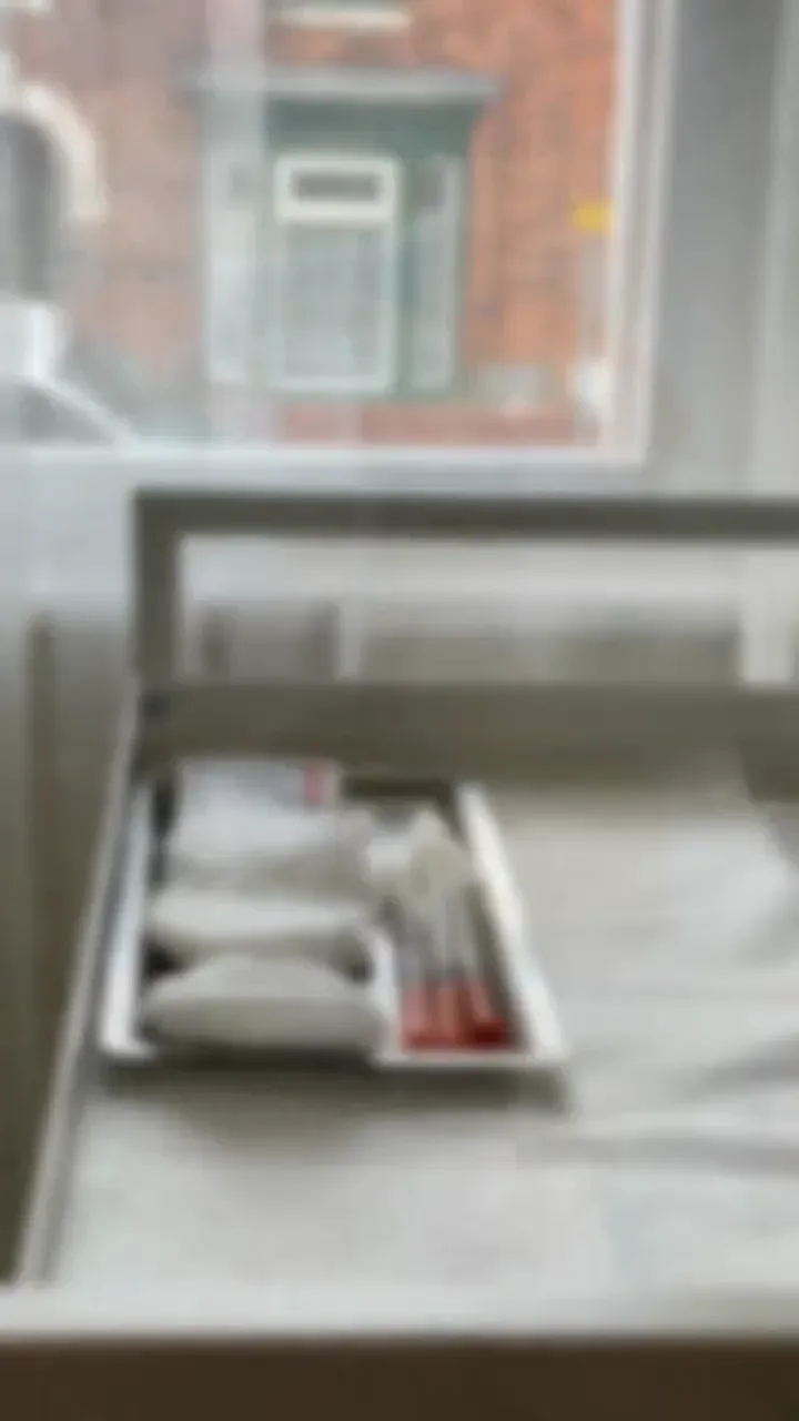 A prepared, sterile treatment tray